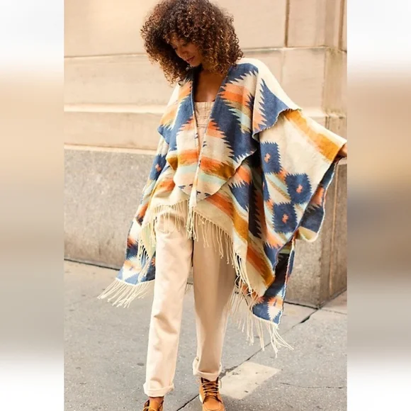 Free People Crossroads Poncho One Size - Picture 4 of 12